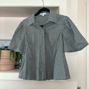 Anthropologie Gingham Top